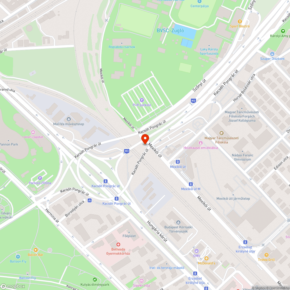 Eltört csatorna-fedő rács bejelentés helye