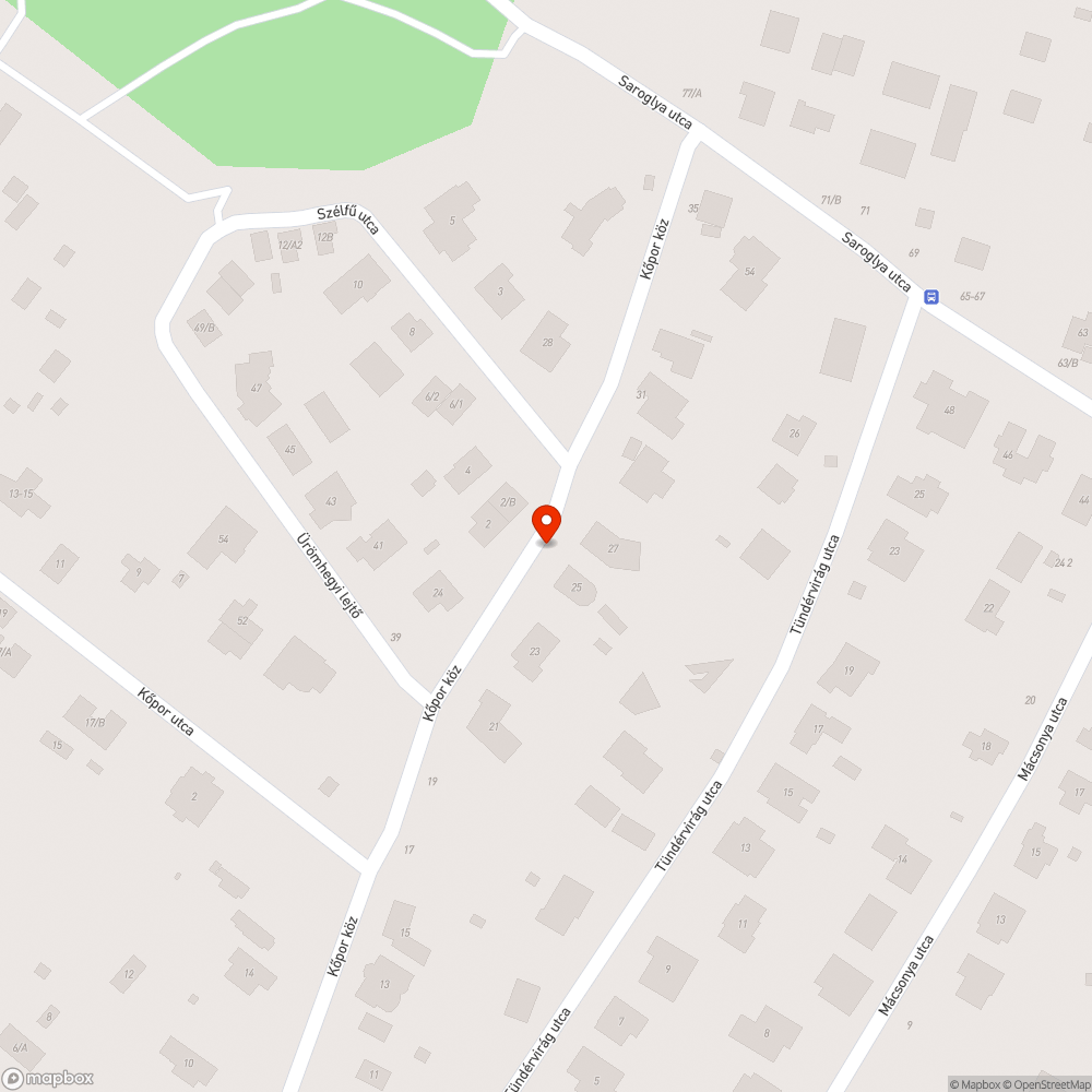 Életveszélyes út bejelentés helye