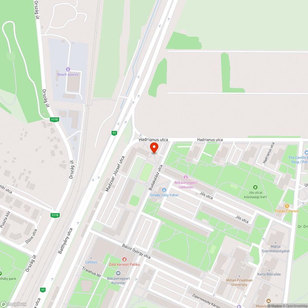 Járdahiba bejelentés helye