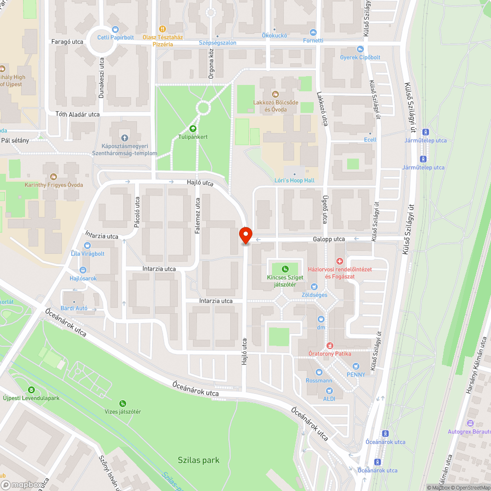 Kátyúk a Hajló utcában bejelentés helye