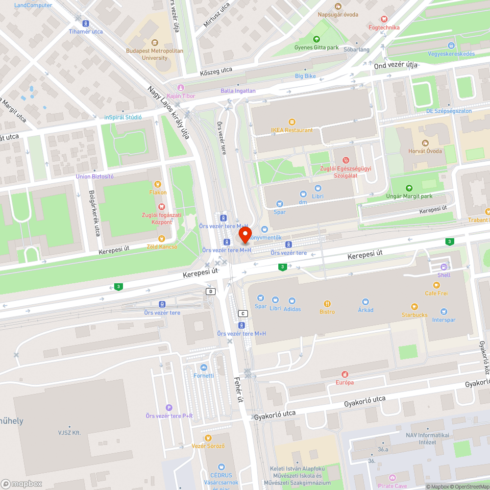 Hiányzó fényterelő bejelentés helye