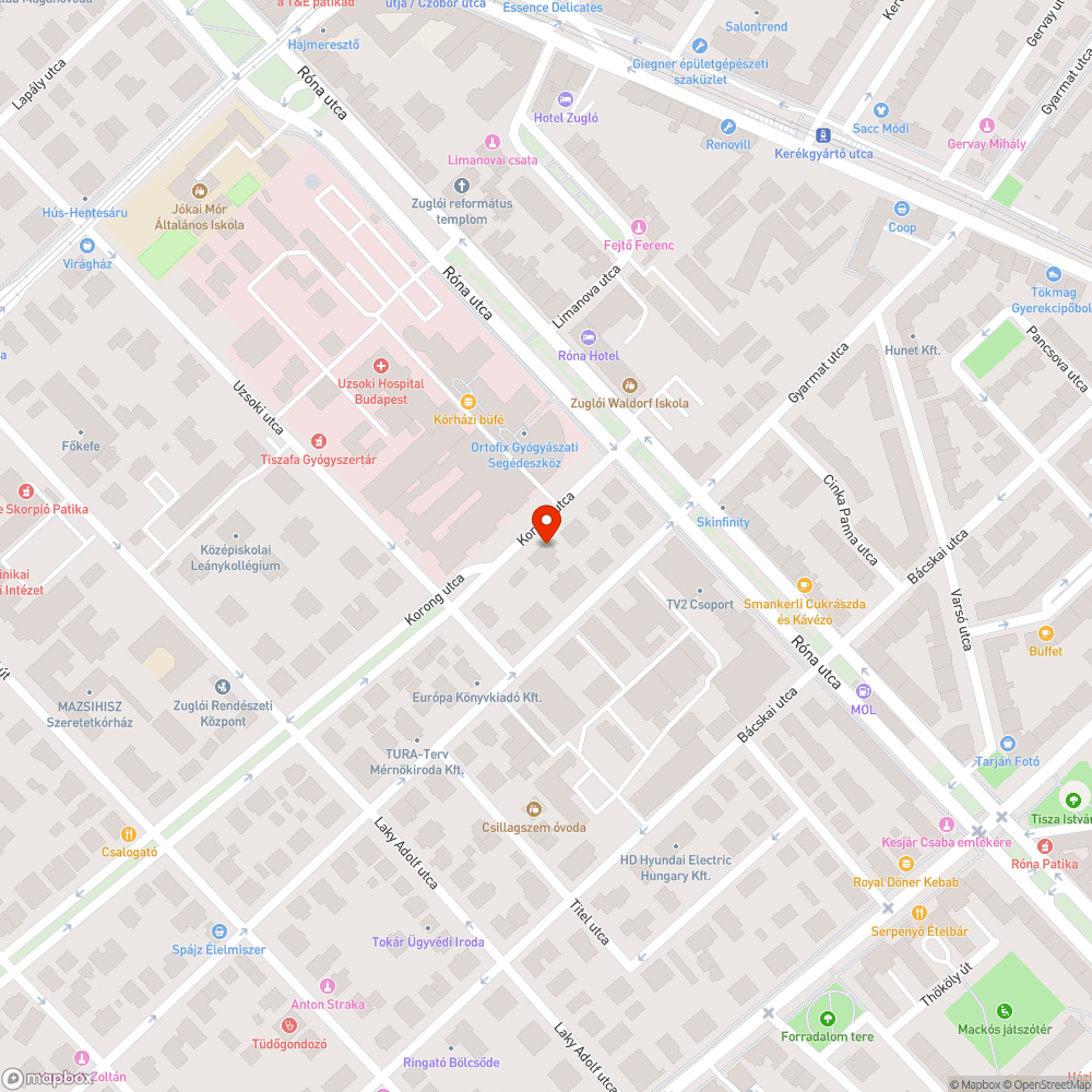 Kiszáradt fa bejelentés helye