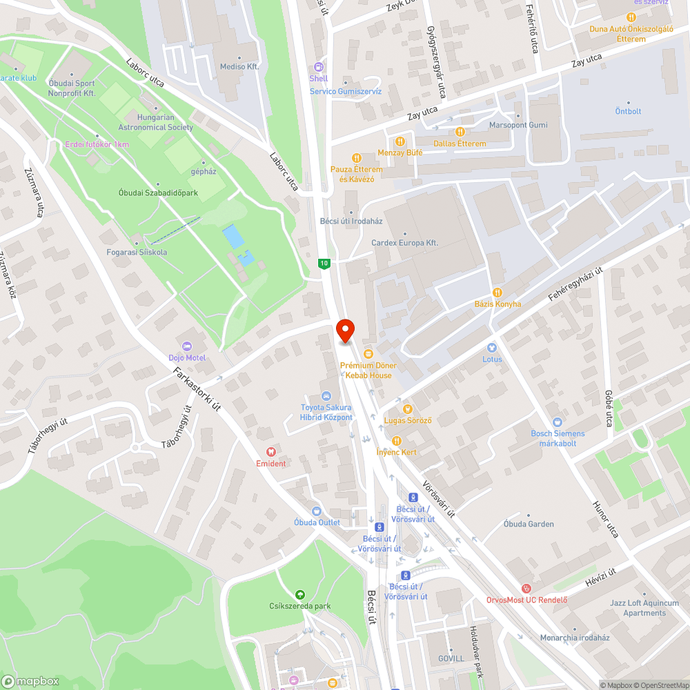 Kanyarodást tiltó tábla bejelentés helye