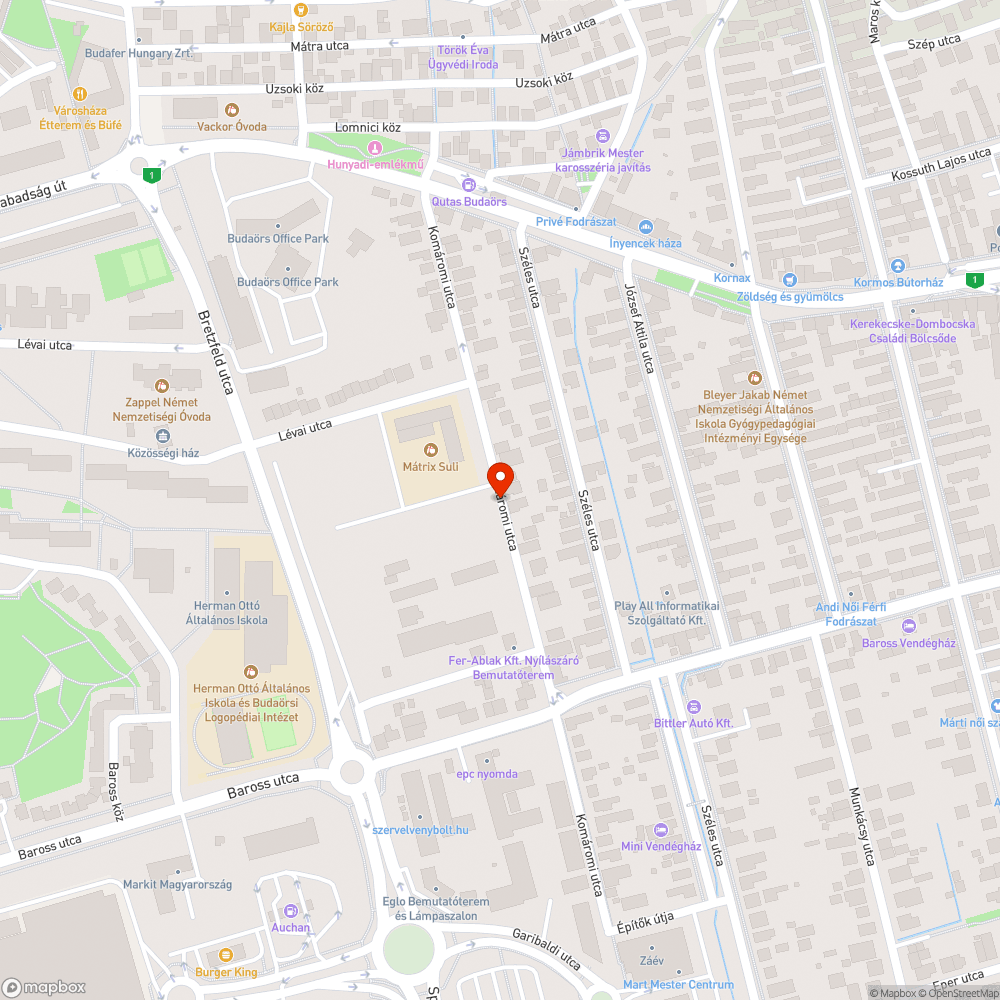 Dupla oszlop bejelentés helye