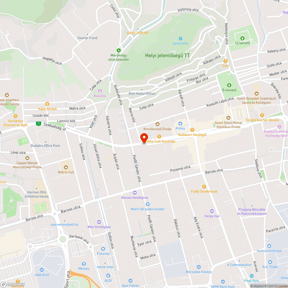 Erősen megdőlt oszlop bejelentés helye