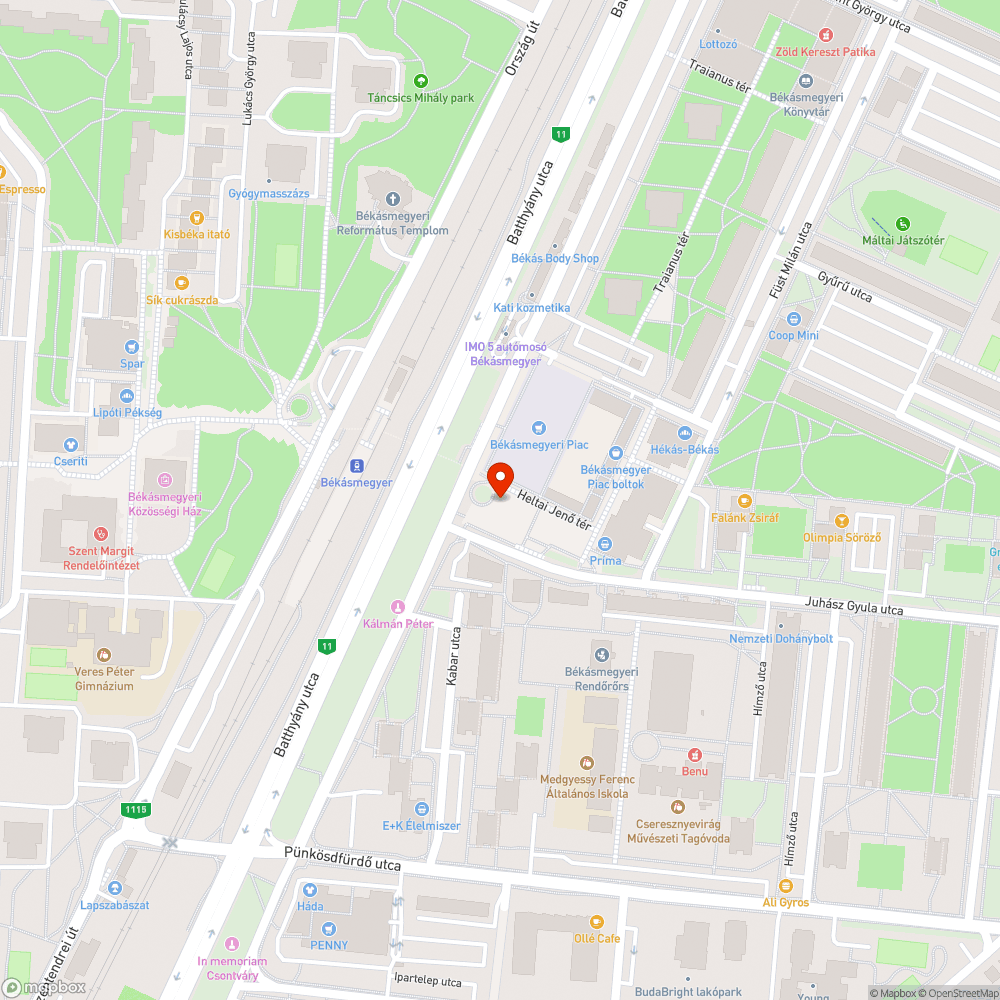 Kiszáradt konténeres fa bejelentés helye