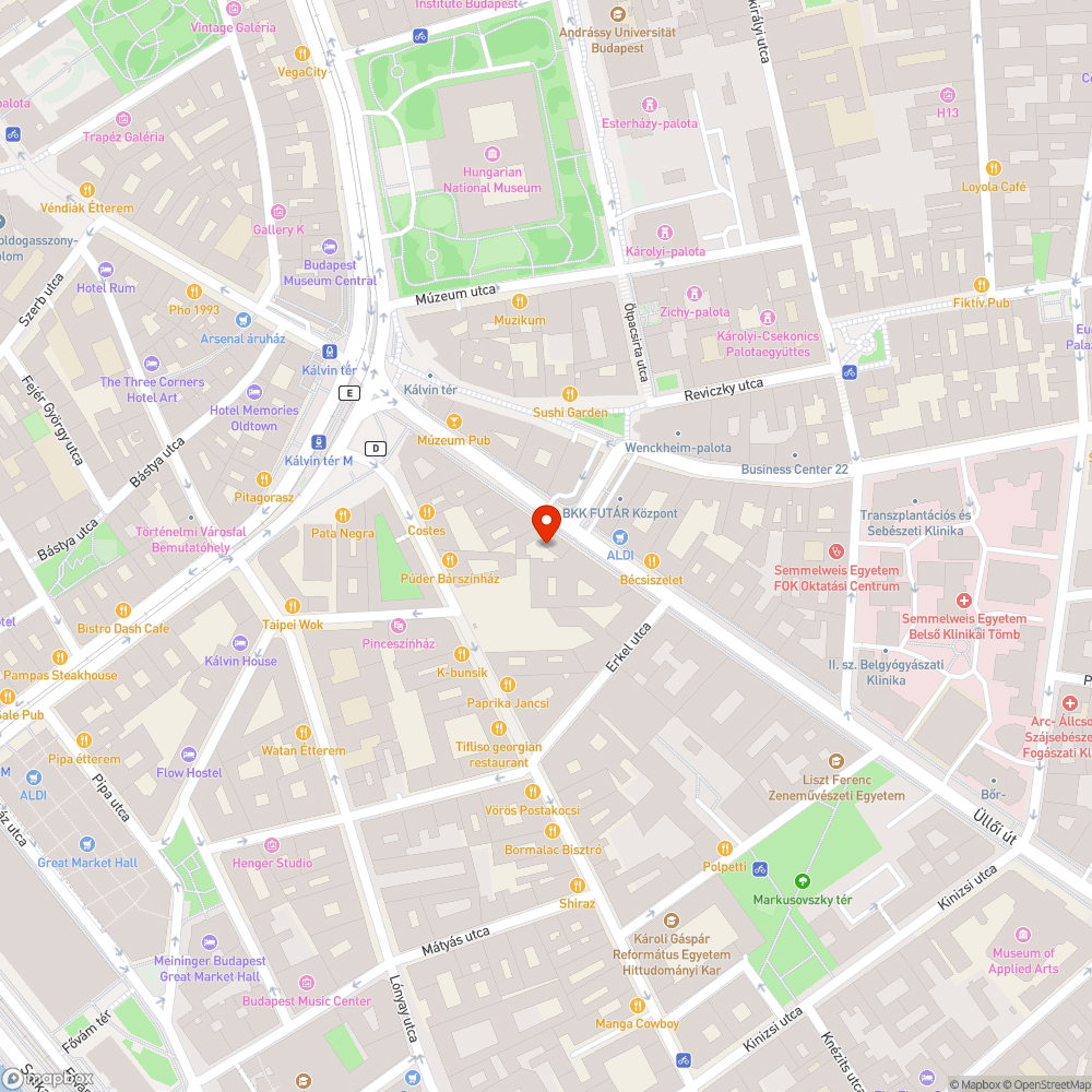 Üllői út 9. teli szemetes bejelentés helye