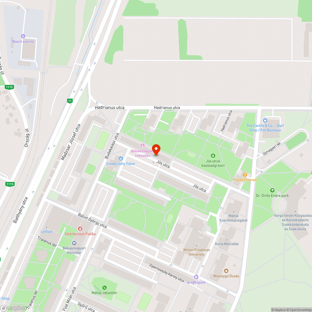 Járdahiba bejelentés helye