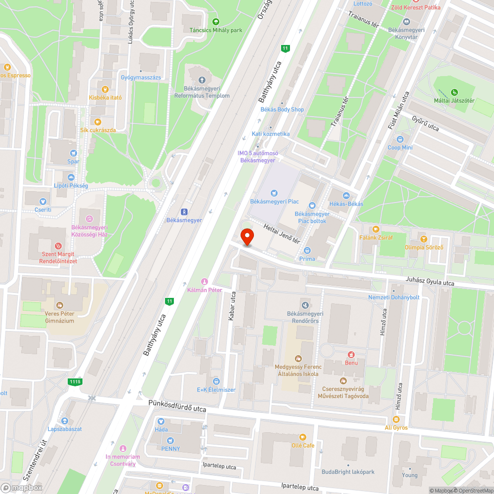 Botlásveszélyes járda bejelentés helye