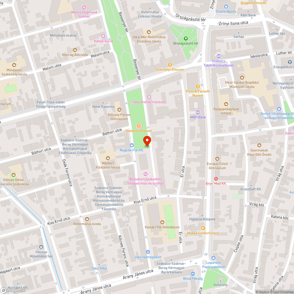 Graffiti a Benczúr téren bejelentés helye