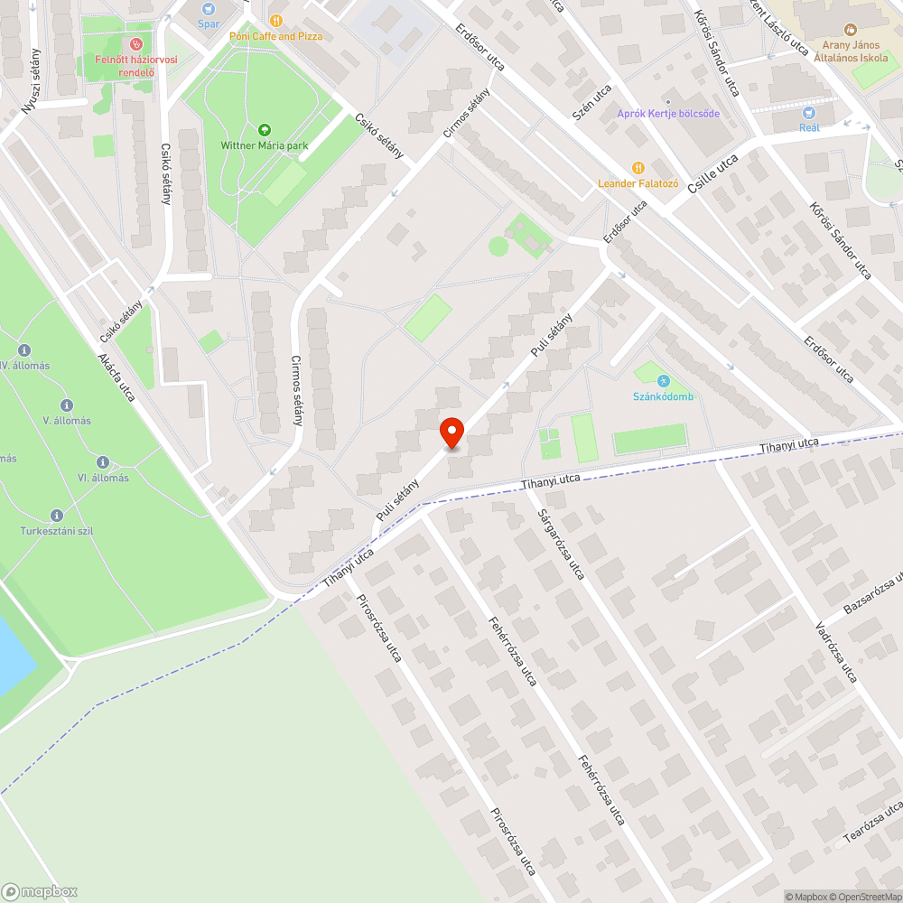 Megsüllyedt víznyelő bejelentés helye