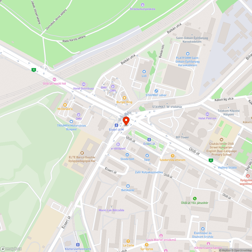 Ecseri úti bringás lámpa bejelentés helye