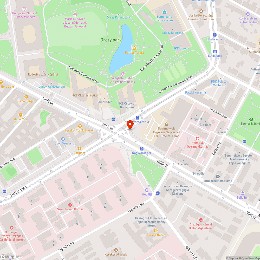 Nagyvárad tér aluljáró bejelentés helye