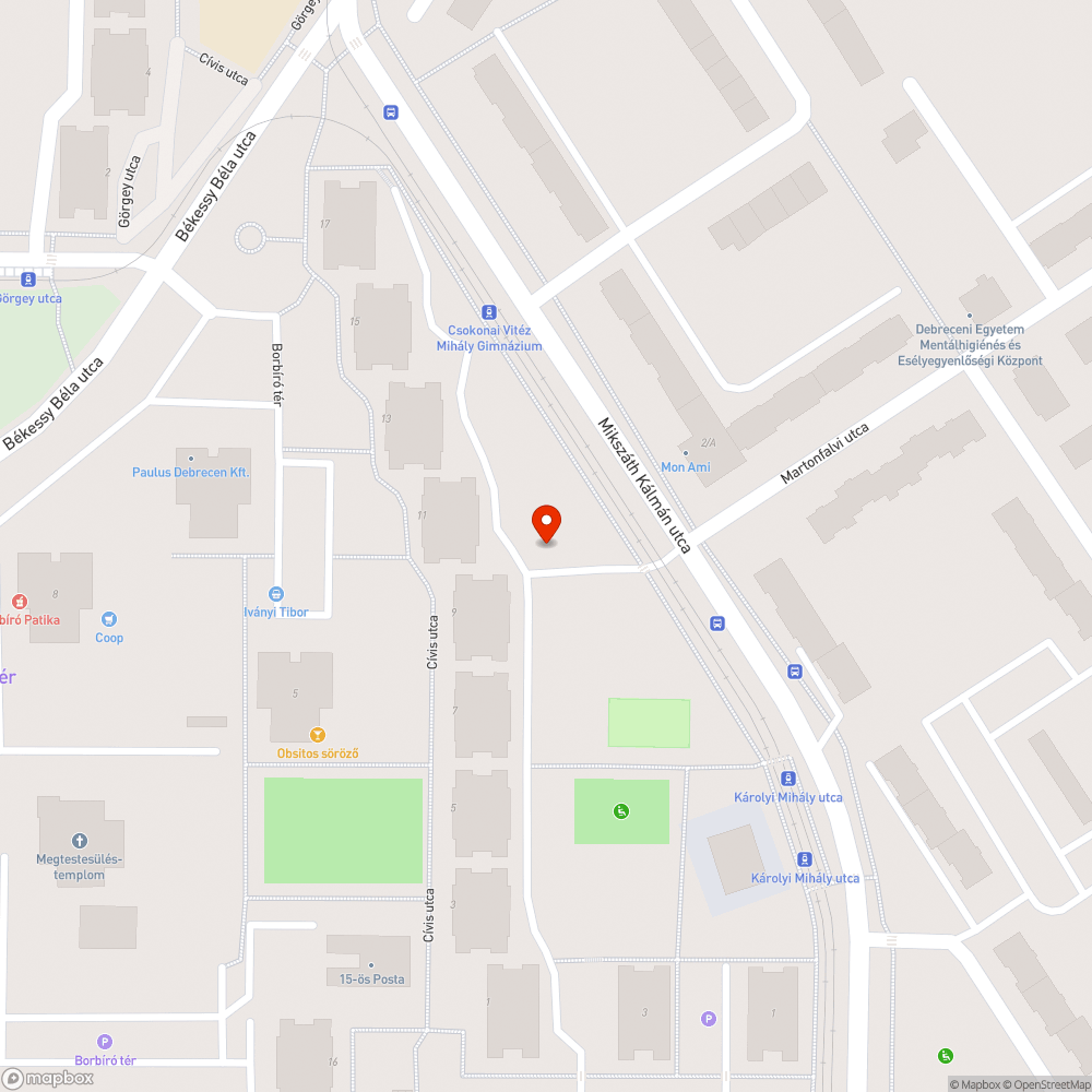 Eldugult bejelentés helye