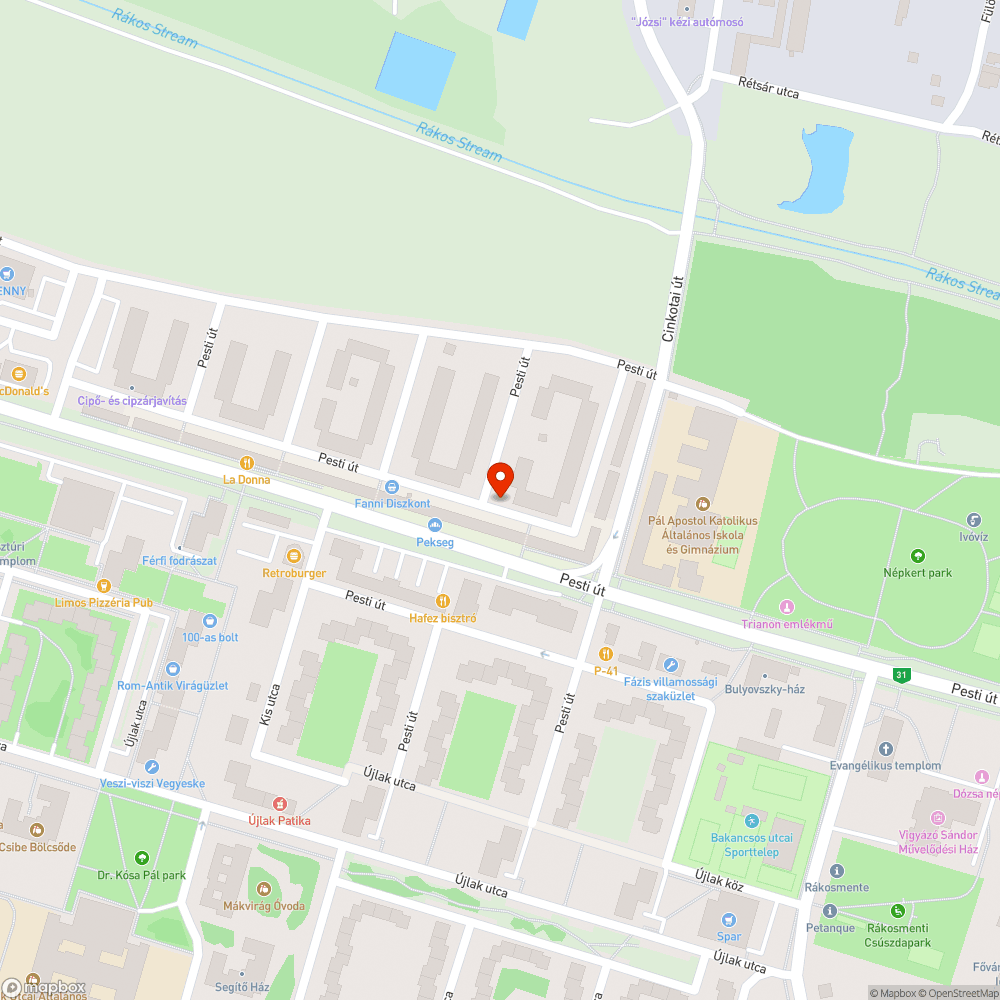 Szemét az üzletsor előtt! bejelentés helye