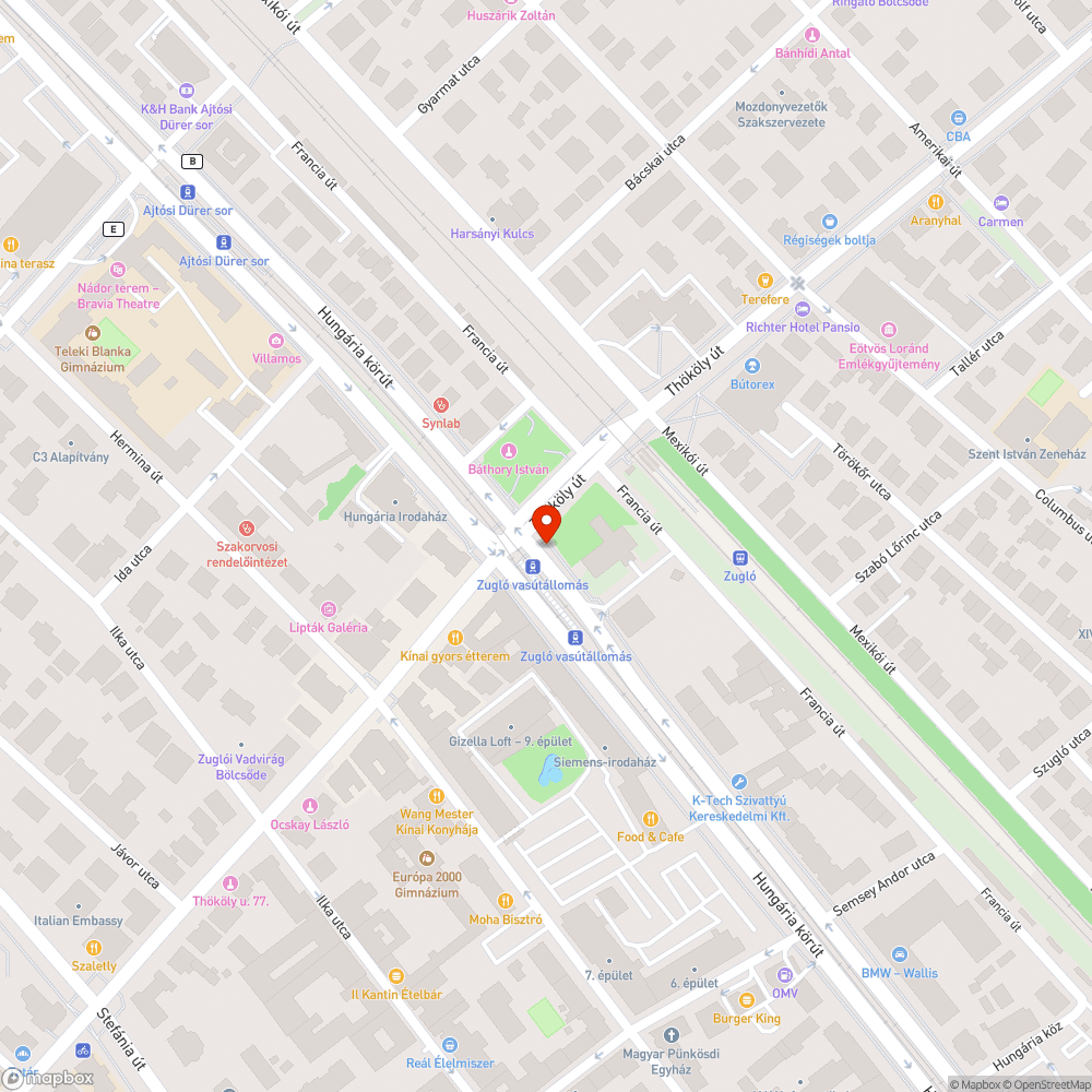 Balesetveszélyes felületű aknatető bejelentés helye