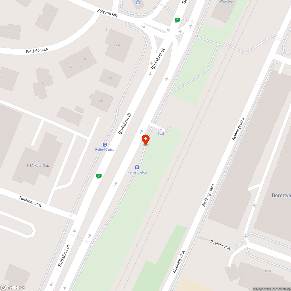 Fehérló utca buszmegálló összefirkálva bejelentés helye