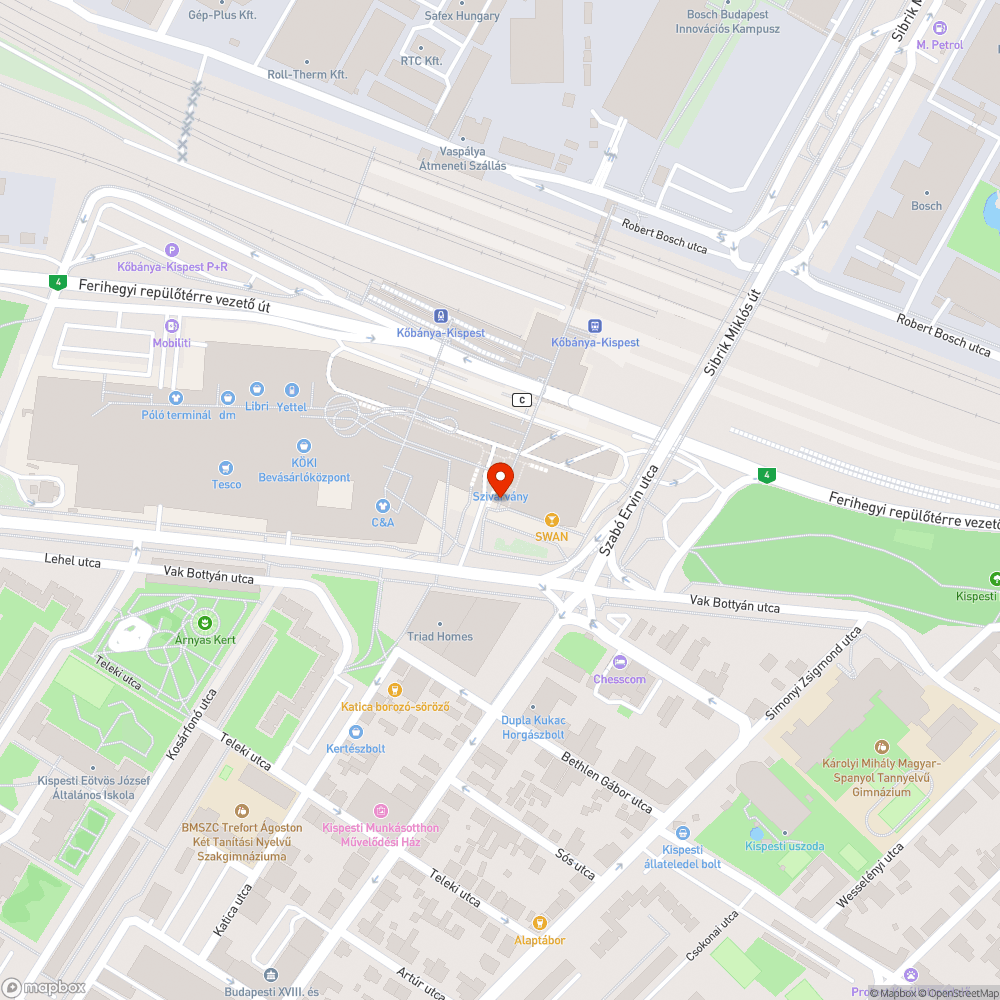 Lezárt feljáró bejelentés helye