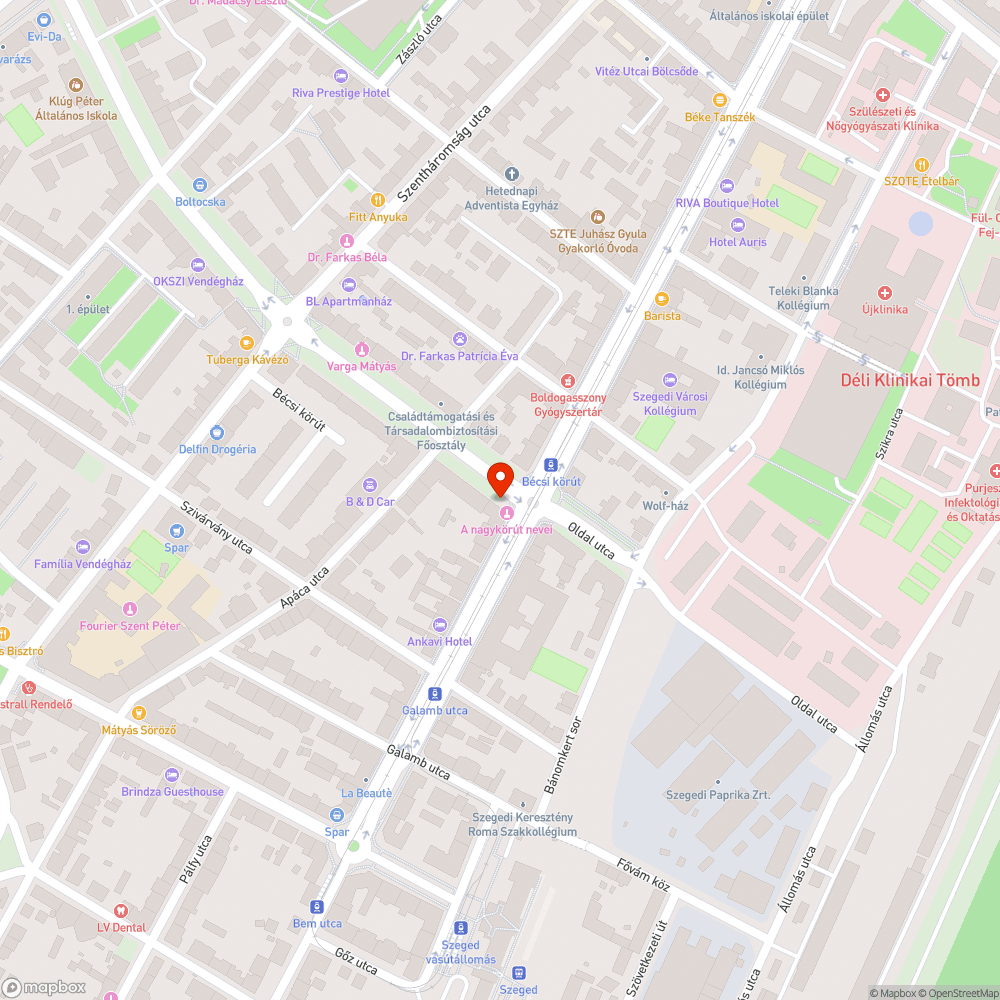 Kiégett lámpa bejelentés helye