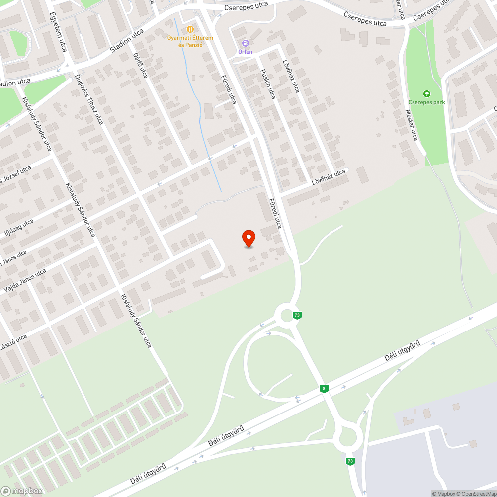 A Füredi úti víztározó vízelvezetése bejelentés helye