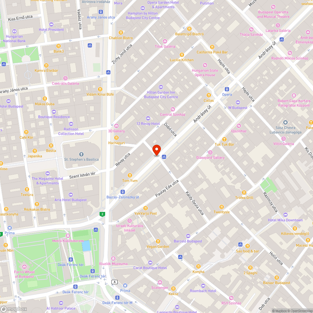 Andrássy út - Káldy Gyula u. sarka bejelentés helye