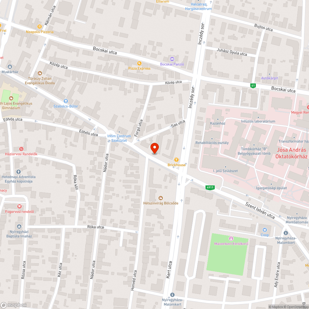 Kátyús útszakasz bejelentés helye