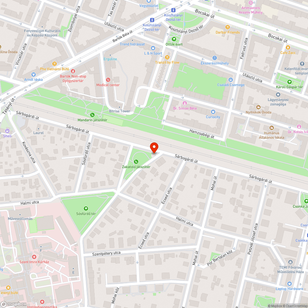 Graffitis távhőállomás bejelentés helye