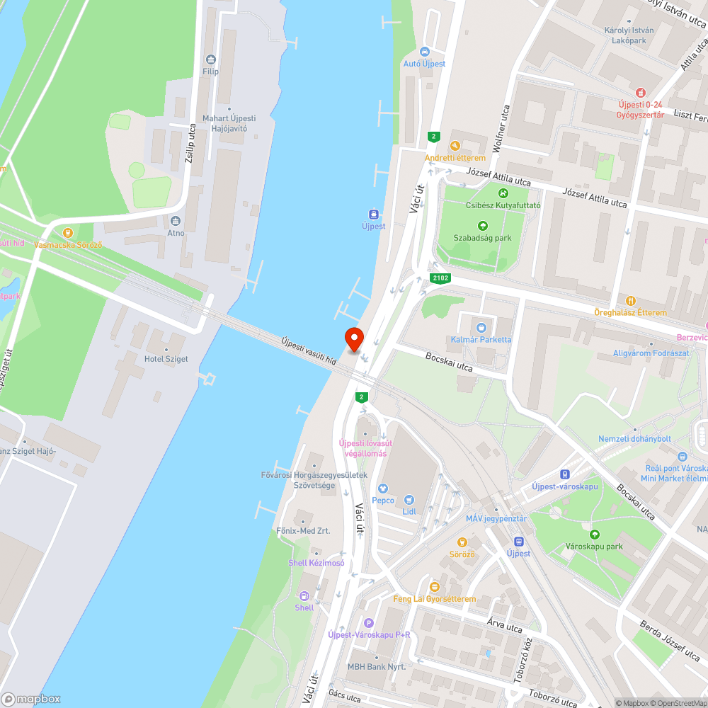 Újpest-rakpart, tele szeméttel bejelentés helye