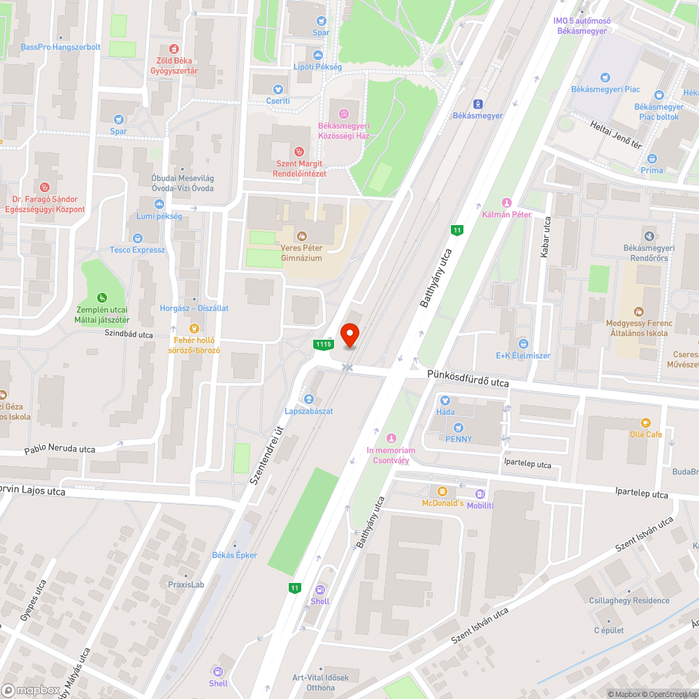 Letört sorompó bejelentés helye