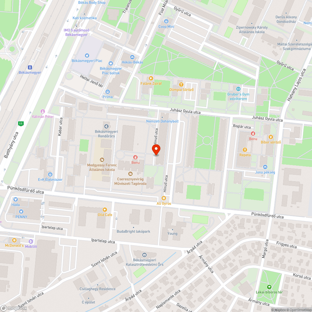 Kiparkolt, lakók által szépített zöldterület bejelentés helye