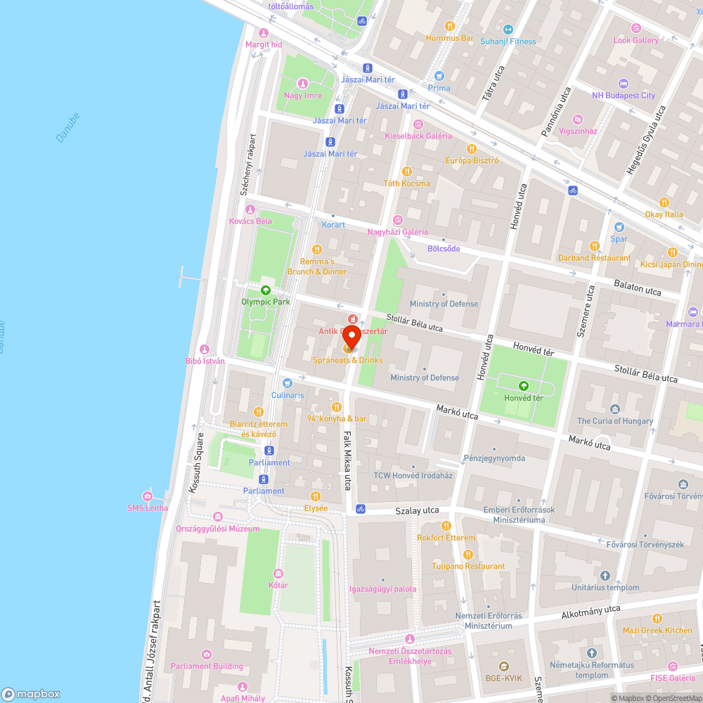 Elhagyott jármű a Falk Miksa utcában bejelentés helye