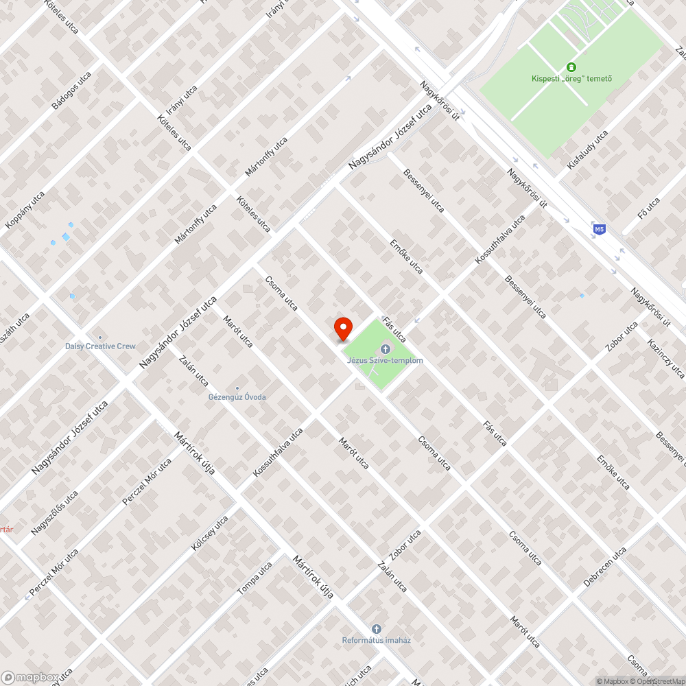 Kátyú bejelentés helye