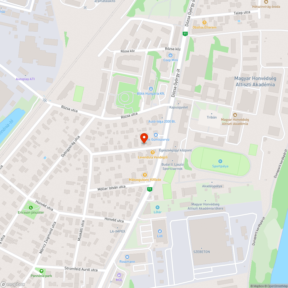 Kátyú bejelentés helye