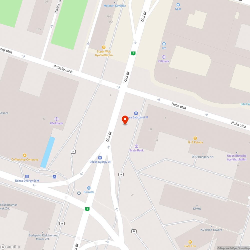 Váci út 33. BKK buszmegálló koszos bejelentés helye