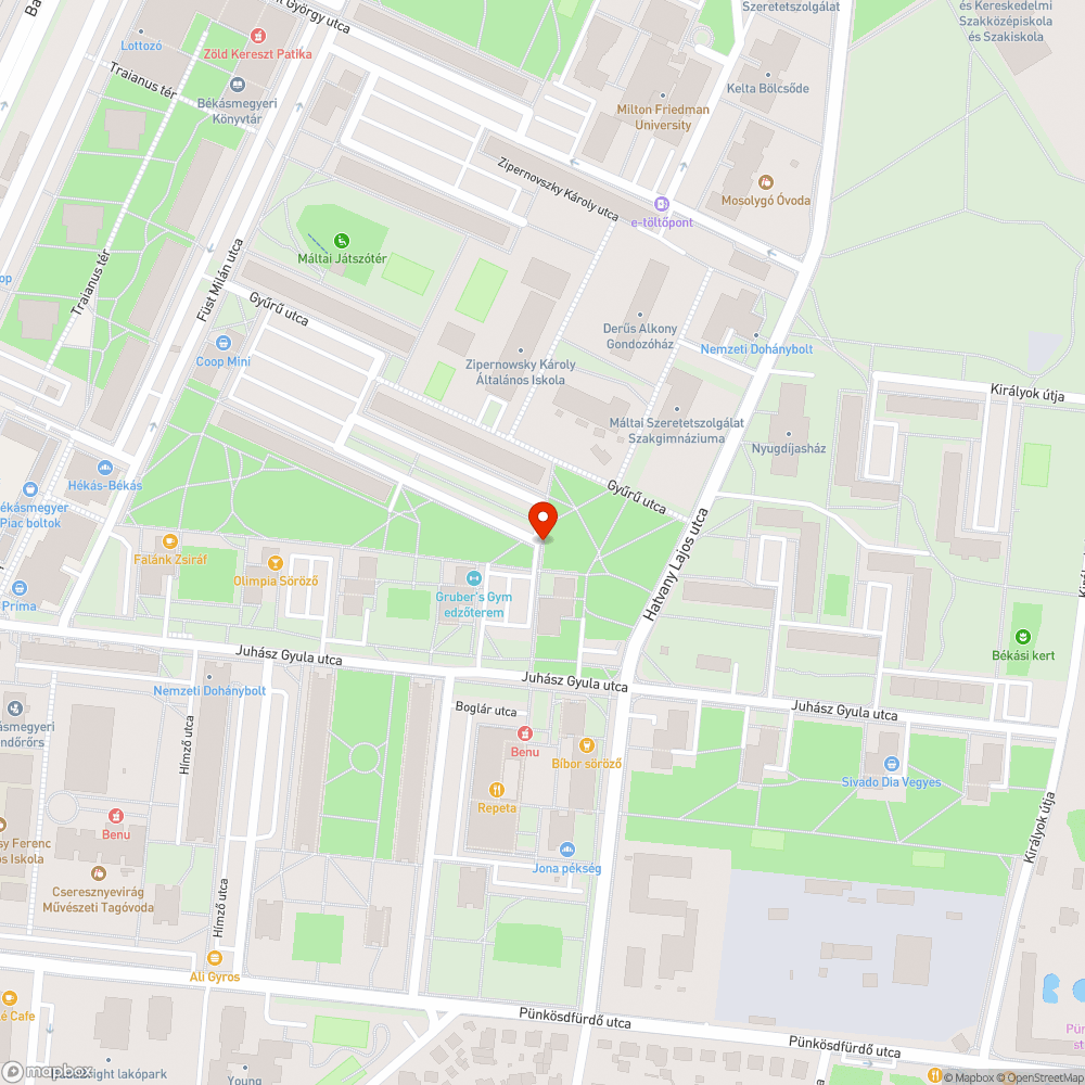 Repedezett járda bejelentés helye