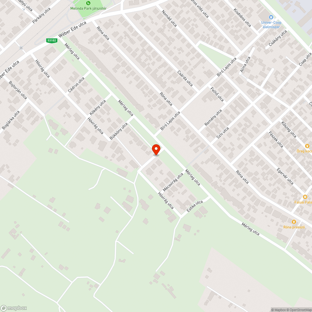 Nem megfelelően működő közvill lámpa bejelentés helye