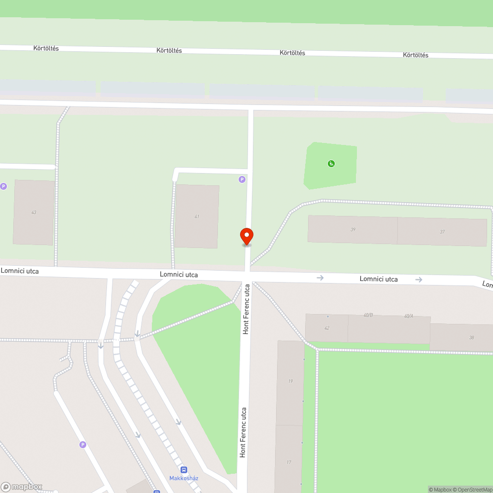 Kátyú a Lomnici utca 41. ház mellett bejelentés helye