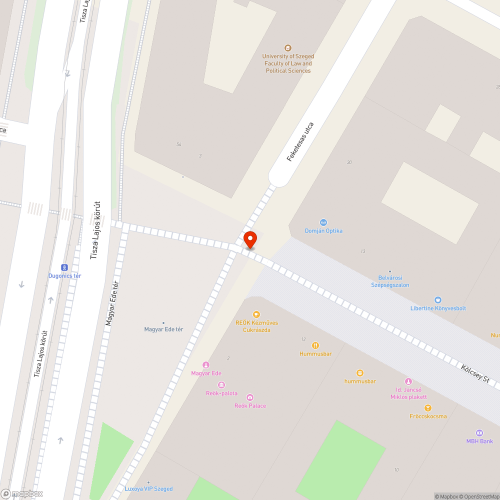 Hiányzó térkő a Kölcsey utca - Feketesas utca sarkán bejelentés helye