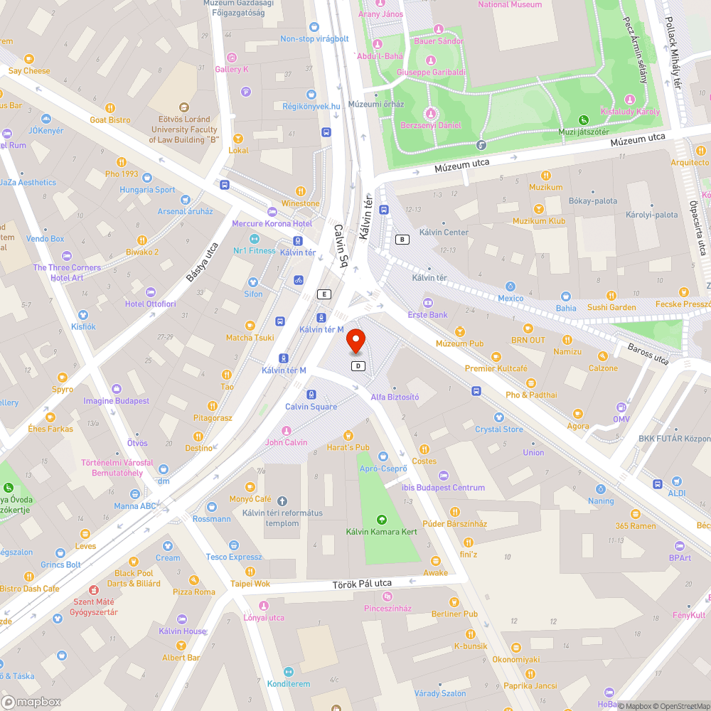 Kálvin tér metróállomás "D" kijárat graffiti bejelentés helye