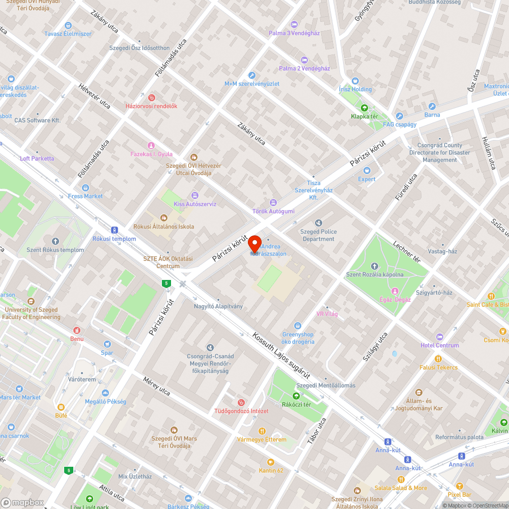 Kidöntött poller - Párizsi krt. 28. bejelentés helye