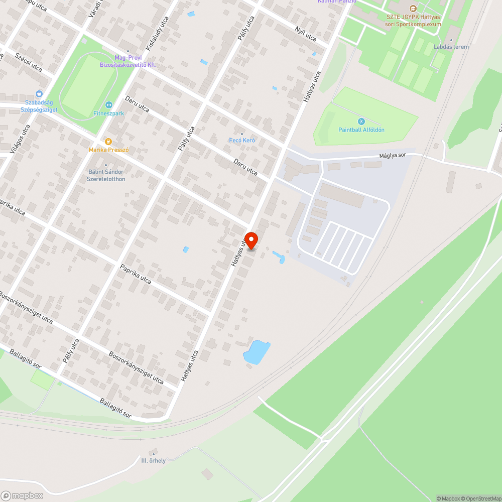 Kiszáradt fa bejelentés helye