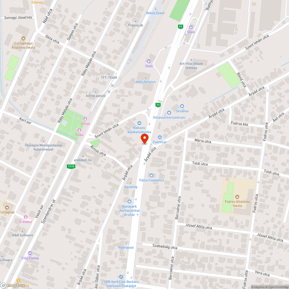 Sérült közlekedési lámpa bejelentés helye