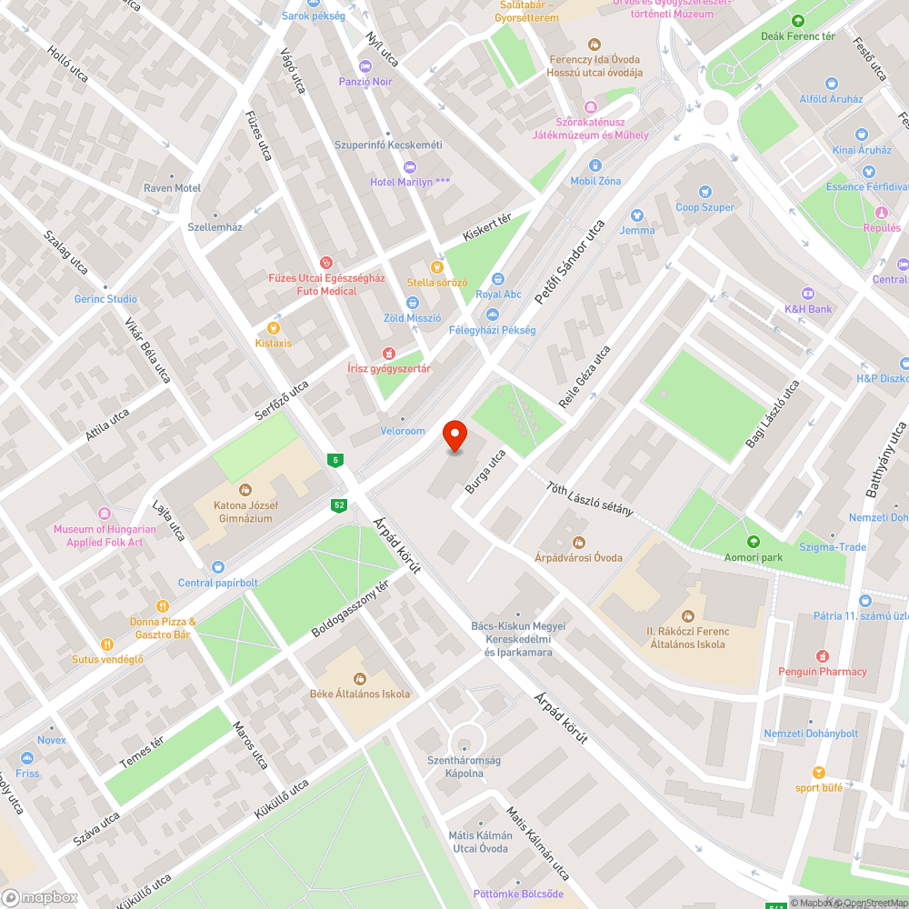 Lyuk az aszfalton bejelentés helye