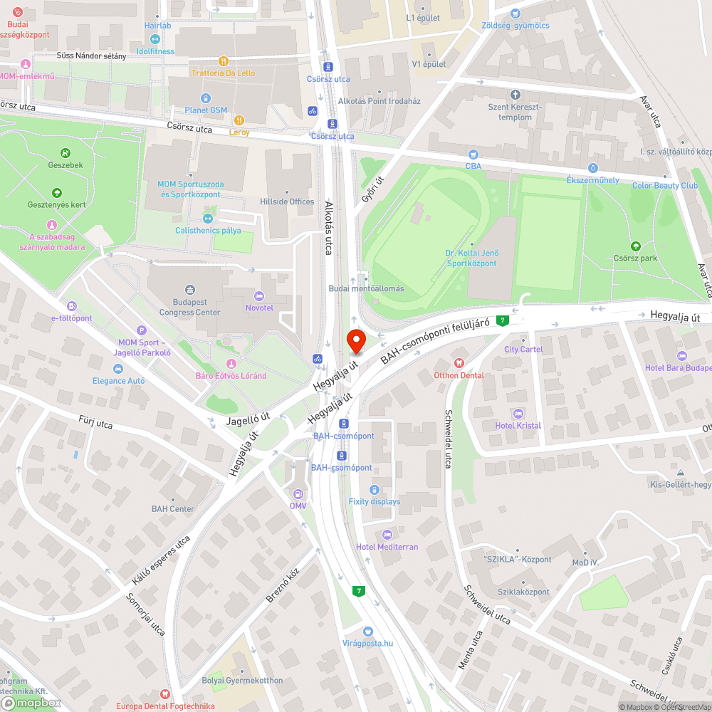 Kátyúk a kereszteződésben bejelentés helye