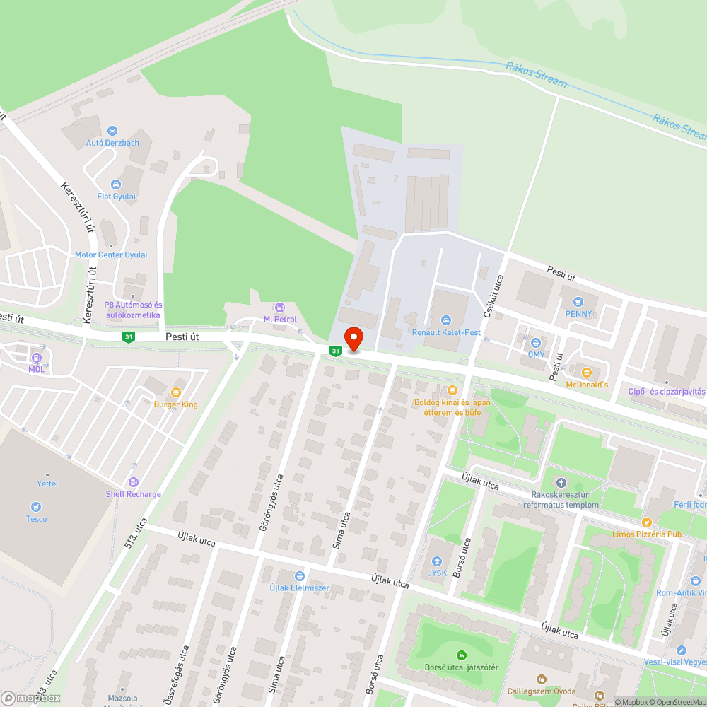 Koszos kerékpárút bejelentés helye