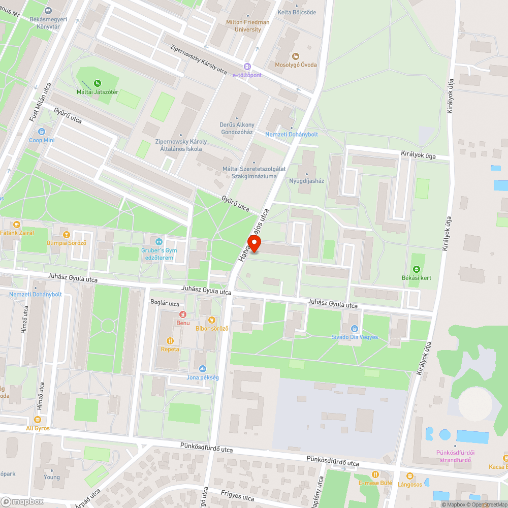 Elhagyott jármű bejelentés helye