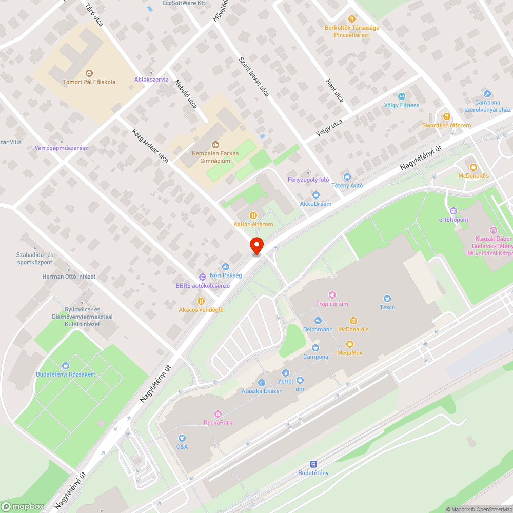 Sérült nyomógomb bejelentés helye