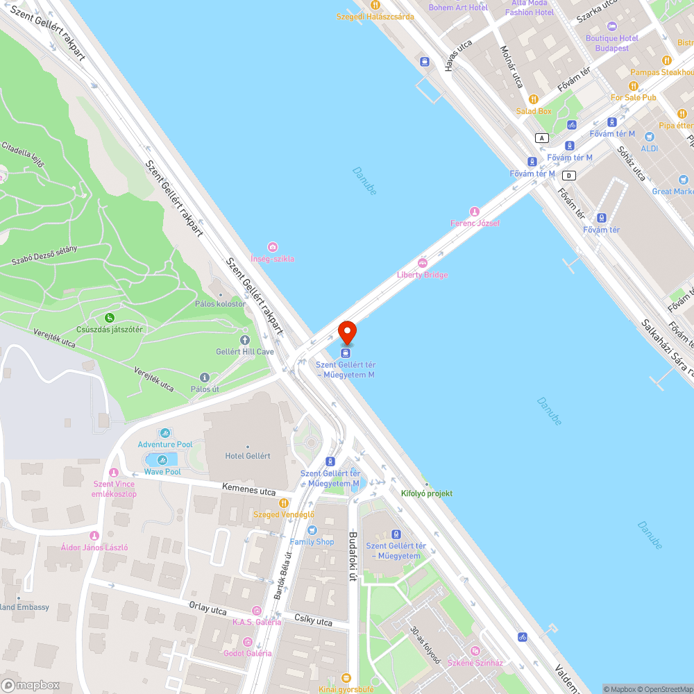 Szabadság híd budai hídfő bejelentés helye