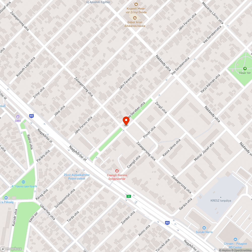 Mozdulatlan jármű a járdán bejelentés helye