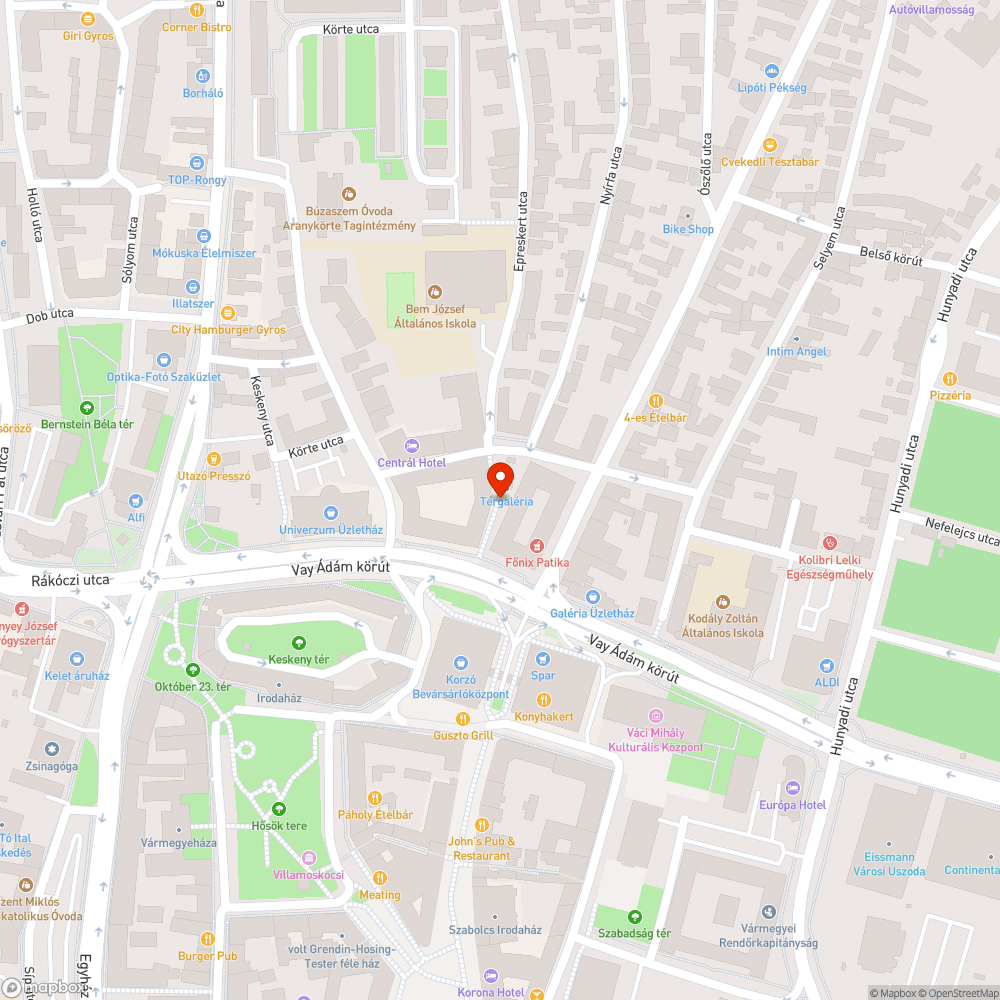 Kiszáradt kisfa bejelentés helye